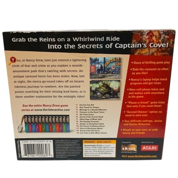 Nancy Drew The Haunted Carousel PC CD-ROM Video Game CD #8 Sealed - Picture 2 of 3